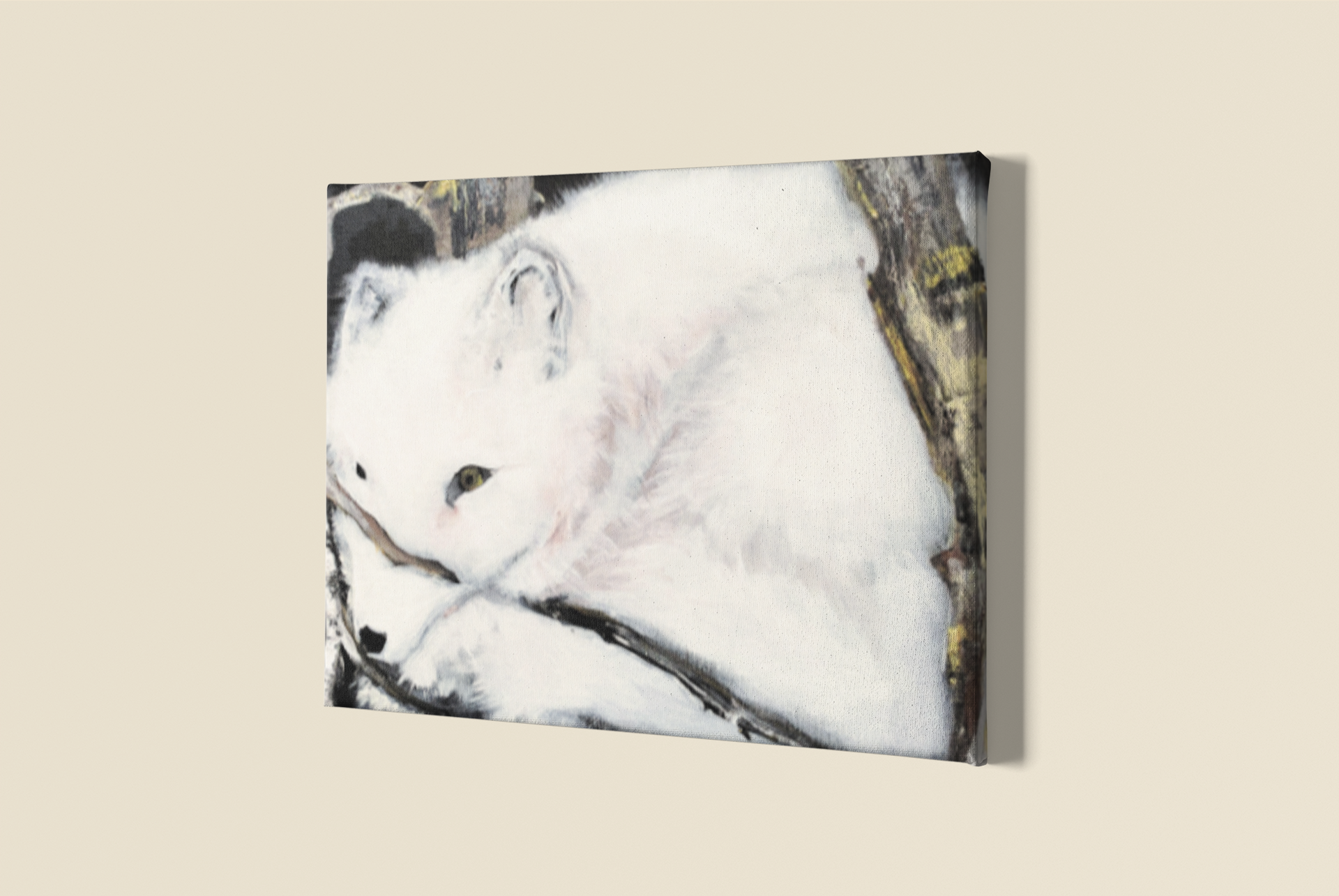White Fox Print